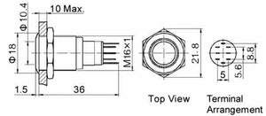 22.46 Oracle Pre-Wired Power Symbol Flush Mount LED Switch - On/Off or Momentary Style - Redline360