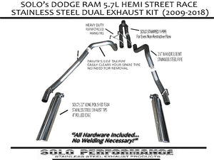 687.15 Solo Performance Street Race Catback Exhaust Dodge Ram 1500 5.7L Hemi (09-18) 991946SL - Redline360