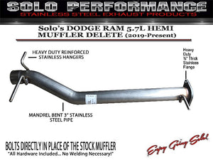 Solo Performance Dodge 5.7L Hemi (2019-2020) MR400 Muffler Delete w/ R