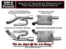 Load image into Gallery viewer, Solo Exhaust Ford Mustang GT 5.0L (11-14) Performance Axleback w/ Optional Tips - Polished Alternate Image