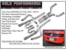 Load image into Gallery viewer, Solo Exhaust Ford Mustang GT 5.0L (2011-2014) Performance Street Race Catback - Polished or Black Tips - Polished Alternate Image