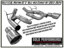 Load image into Gallery viewer, Solo Exhaust Ford Mustang GT 5.0L (11-14) Performance Axleback w/ Optional Tips - Polished Alternate Image