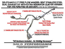 Load image into Gallery viewer, Solo Performance Exhaust Ford F150 5.0L V8 (11-14) Mach X Dual Catback w/ Extra Resonator - 145″ or 157″ Wheel Base - 145″ Wheel Base Alternate Image