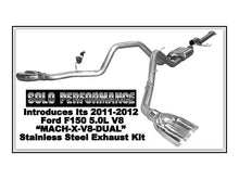 Load image into Gallery viewer, Solo Performance Exhaust Ford F150 5.0L V8 (11-14) Mach X Dual Catback - 145″ or 157″ Wheel Base - 145″ Wheel Base Alternate Image