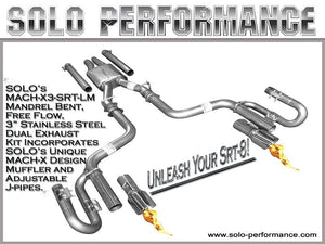 1065.55 Solo Performance Mach X3 Catback Exhaust Dodge Charger V8 SRT-8 (2011-2014) 991113SL - Redline360