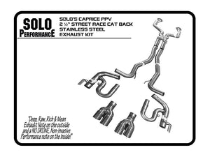 832.67 Solo Exhaust Chevy Caprice PPV V8 (2011-2018) Performance Street Race Catback 993998SL - Redline360