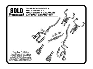 944.51 Solo Performance Mach Shorty Catback Exhaust Chevy Caprice PPV V8 (11-18) PPV Mach or PPV Mach Balanced - Redline360