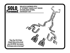 1040.58 Solo Exhaust Chevy Caprice PPV V8 (11-18) Performance 3" Street Race Catback 994001SL - Redline360