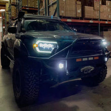 Load image into Gallery viewer, AlphaRex Quad 3D LED Projector Headlights Toyota Tacoma (2012-2015) [Nova Series - DRL Light Tube] Alpha-Black/Black - Alpha-Black Alternate Image