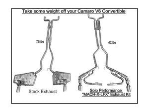 1040.03 Solo Performance Mach-X LFX w/ J-Pipes Catback Exhaust Chevy Camaro V6 (12-15) 993961SL - Redline360