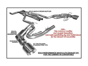 1040.03 Solo Performance Mach-X LFX w/ J-Pipes Catback Exhaust Chevy Camaro V6 (12-15) 993961SL - Redline360