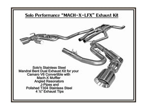 1040.03 Solo Performance Mach-X LFX w/ J-Pipes Catback Exhaust Chevy Camaro V6 (12-15) 993961SL - Redline360