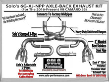 Load image into Gallery viewer, 837.17 Solo Performance Axleback Exhaust Chevy Camaro SS with NPP (16-19) Black or Polished Dual Tips - Redline360 Alternate Image