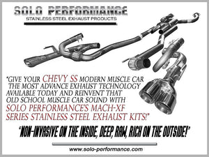 993.60 Solo Performance Mach XF Catback Exhaust Chevy SS 6.2L V8 Sedan (14-18) XF or XF  Balanced - Redline360