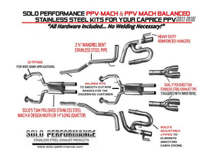 940.09 Solo Exhaust Chevy Caprice PPV V8 (11-18) Performance Catback Mach or Mach Balanced - Redline360