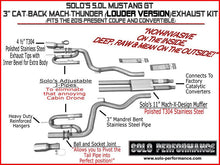 Load image into Gallery viewer, 996.22 Solo Performance Mach Thunder Catback Exhaust Ford Mustang GT 5.0L (15-19) Polished or Black Tips - Redline360 Alternate Image