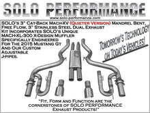 Load image into Gallery viewer, Solo Exhaust Ford Mustang GT 5.0L (15-19) Performance Mach XV Catback - Polished or Black Tips - Polished Tips Alternate Image