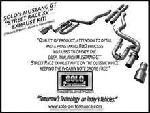 Load image into Gallery viewer, 948.59 Solo Performance Street Race XV Catback Exhaust Ford Mustang GT 5.0L (15-19) Polished or Black Tips - Redline360 Alternate Image
