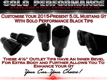 Load image into Gallery viewer, 948.59 Solo Performance Street Race XV Catback Exhaust Ford Mustang GT 5.0L (15-19) Polished or Black Tips - Redline360 Alternate Image