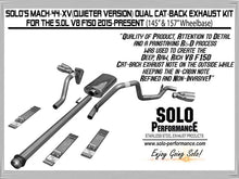 Load image into Gallery viewer, 866.13 Solo Performance Mach 44 XV Dual Catback Exhaust Ford F150 5.0L V8 (15-19) 145″ or 157″ Wheel Base - Redline360 Alternate Image