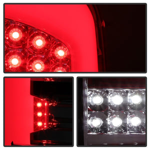 Xtune LED Tail Lights Toyota Tacoma (16-19) [V2 w/ Light Bar C Shape Style - Reverse In LED] Matte Black or Chrome Housing | Clear Lens