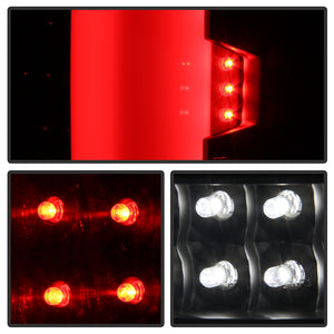 Xtune LED Tail Lights Toyota Tacoma (16-19) [V2 w/ Light Bar C Shape Style - Reverse In LED] Matte Black or Chrome Housing | Clear Lens