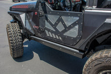 Load image into Gallery viewer, 399.99 DV8 Off Road Rock Sliders Jeep Wrangler JL 2 Door (2018-2021) with Step / Bedside / Tubular Plated / with Rock Skin - Redline360 Alternate Image