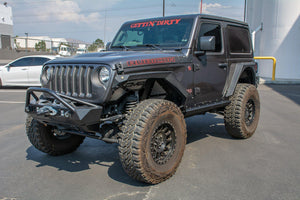 399.99 DV8 Off Road Rock Sliders Jeep Wrangler JL 2 Door (2018-2021) with Step / Bedside / Tubular Plated / with Rock Skin - Redline360