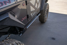 Load image into Gallery viewer, 399.99 DV8 Off Road Rock Sliders Jeep Wrangler JL 2 Door (2018-2021) with Step / Bedside / Tubular Plated / with Rock Skin - Redline360 Alternate Image