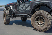 Load image into Gallery viewer, 399.99 DV8 Off Road Rock Sliders Jeep Wrangler JL 2 Door (2018-2021) with Step / Bedside / Tubular Plated / with Rock Skin - Redline360 Alternate Image