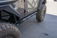 Load image into Gallery viewer, 399.99 DV8 Off Road Rock Sliders Jeep Wrangler JL 2 Door (2018-2021) with Step / Bedside / Tubular Plated / with Rock Skin - Redline360 Alternate Image