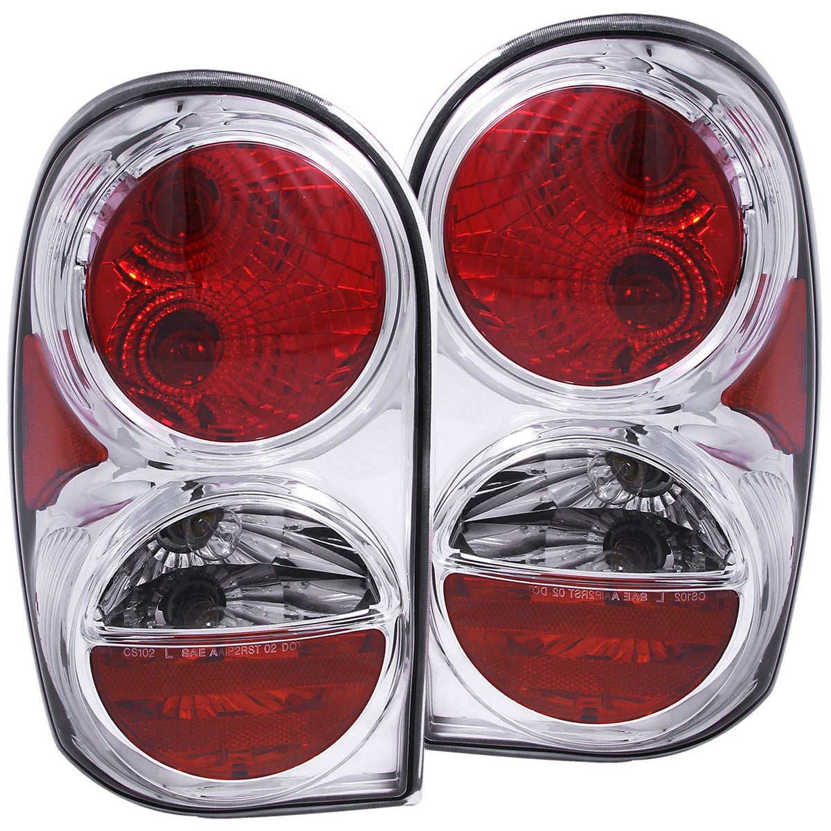 Anzo Tail Lights Jeep Liberty (02-07) [Euro Style] Black or Chrome Hou ...