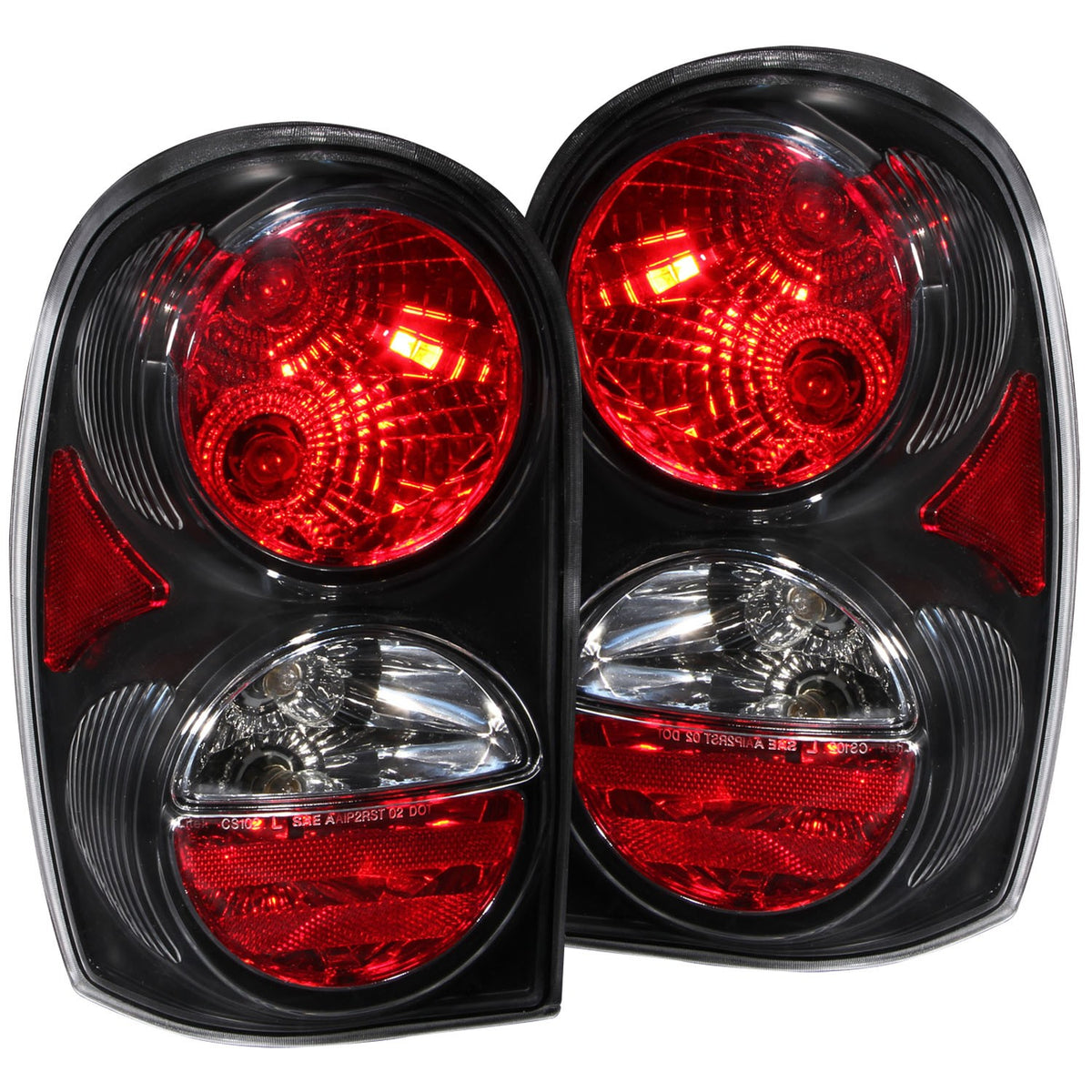 Anzo Tail Lights Jeep Liberty (02-07) [Euro Style] Black or Chrome Hou ...