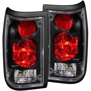 156.35 Anzo Tail Lights Mazda B2000/B2200/B2600 Pickup (86-93) [Euro Style] Black or Chrome Housing - Redline360