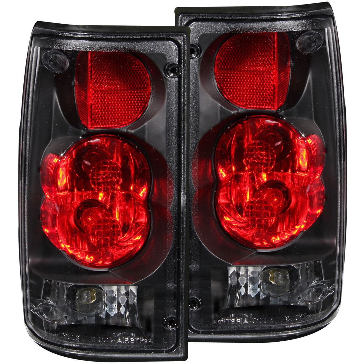 Smoke Lens Tail Lights For 1989-1995 Toyota Pickup Truck – Pair Left & Right Direct Replacement Brake Lamps (DOT/SAE)
