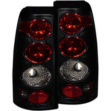 Load image into Gallery viewer, Anzo Tail Lights Chevy Silverado (1999-2002) [Euro Style] Chrome or Black Housing - Dark Smoke / Black Alternate Image