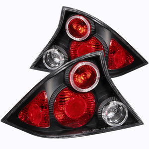 155.93 Anzo Tail Lights Honda Civic Coupe (01-03) [Euro Style] Black or Chrome Housing w/ Halo - Redline360