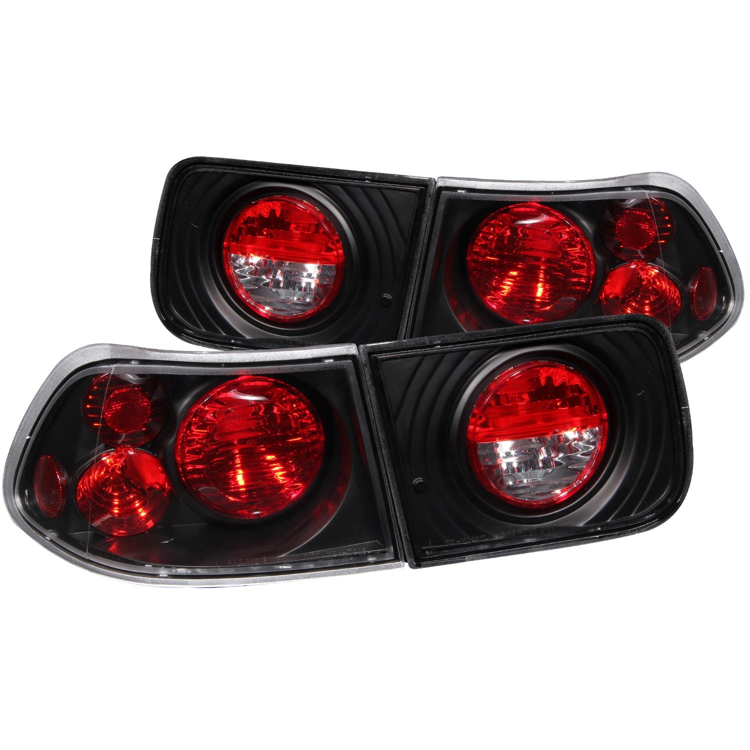 Anzo Tail Lights Honda Civic Coupe (96-00) [Euro Style] Black/Clear Lens or  OEM Red/Clear or Smoke Lens