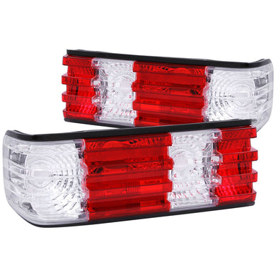 177.86 Anzo Tail Lights Mercedes S-Class W126 (1981-1991) [Euro style w/ Red/Clear Lens] 221132 - Redline360