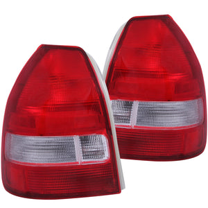 128.63 Anzo Tail Lights Honda Civic Hatchback (96-00) [Euro Style] Black/Clear Lens or Red/Clear or Smoke Lens - Redline360