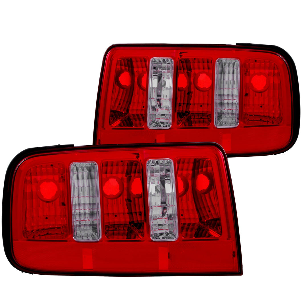 181.42 Anzo Tail Lights Ford Mustang (05-09) [2010 Style w/ Red/Clear Lens] 221166 - Redline360