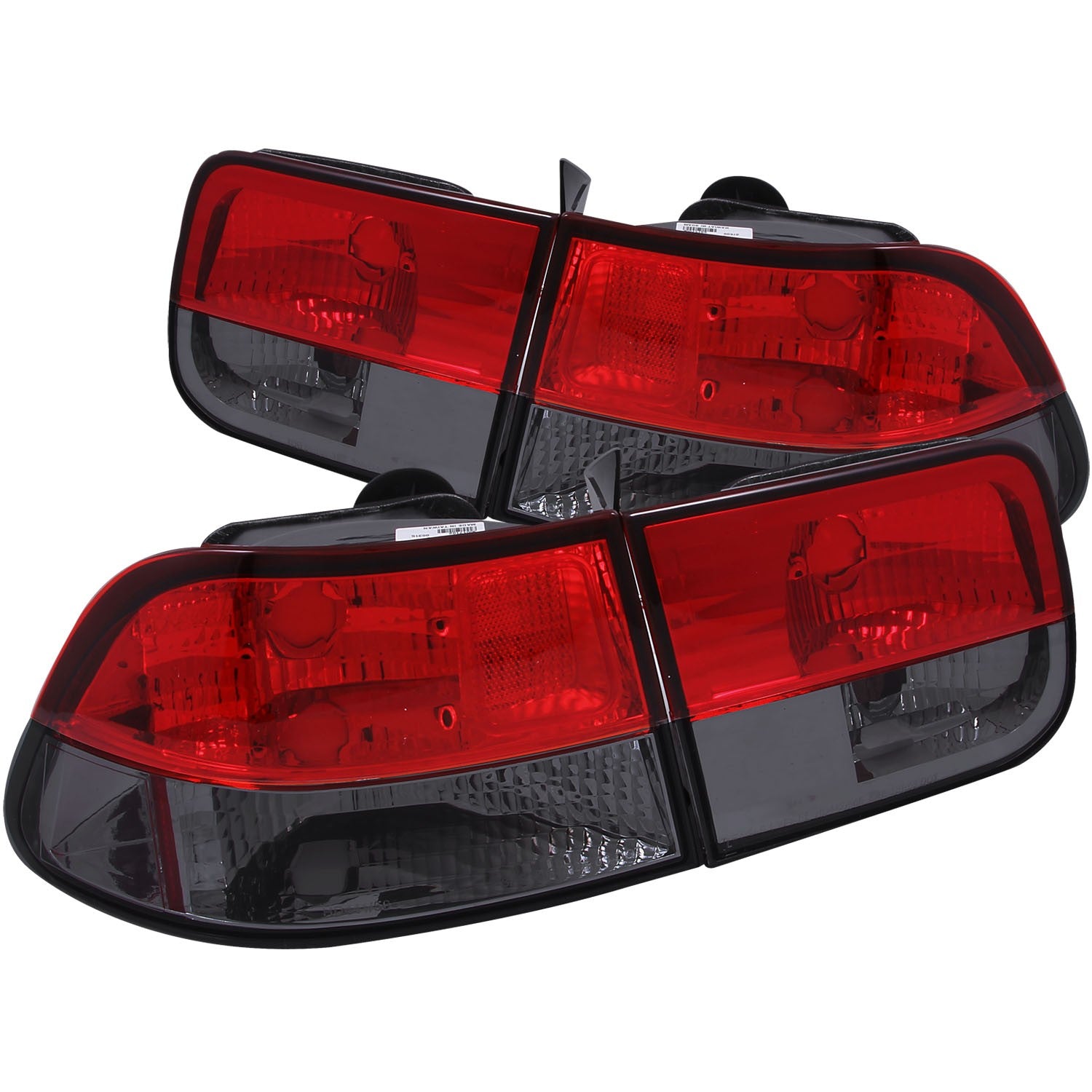 Anzo Tail Lights Honda Civic Coupe (96-00) [Euro Style] Black