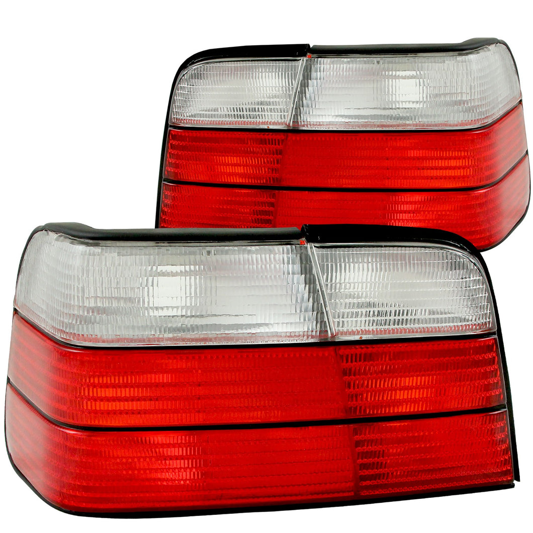 132.85 Anzo Tail Lights BMW 3 Series Sedan E36 & E36 M3 (92-98) Euro style - Red/Clear Lens or Smoke Lens - Redline360
