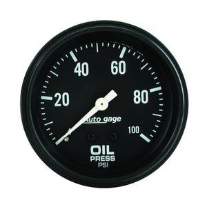 63.64 AutoMeter Auto Gage Series Mechanical Oil Pressure Gauge (2-5/8") 2312 - Redline360