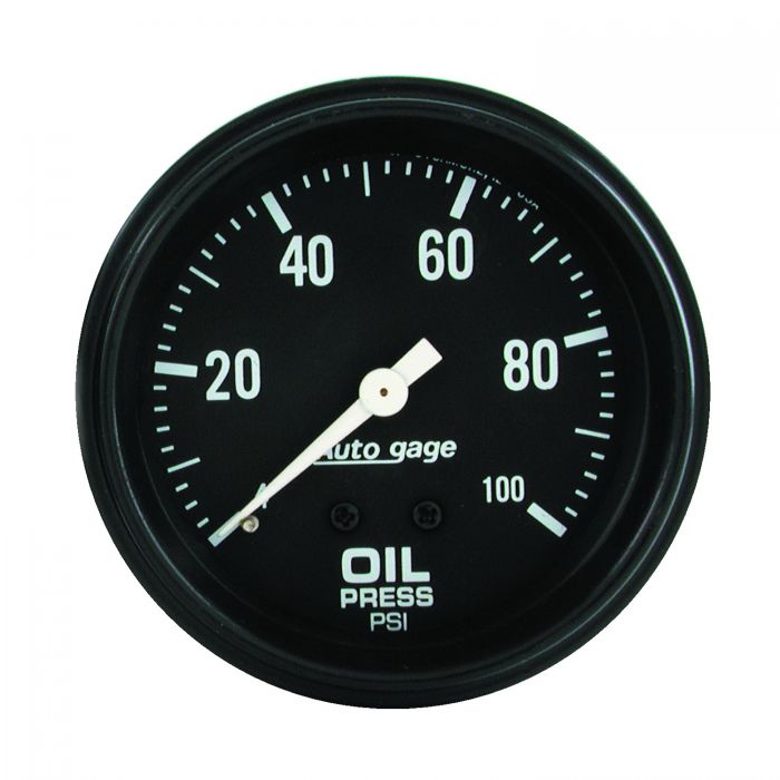 63.64 AutoMeter Auto Gage Series Mechanical Oil Pressure Gauge (2-5/8