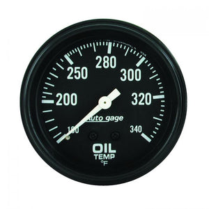 69.64 Autometer Auto Gage Series Mechanical Oil Temperature Gauge (2-5/8") Black or Chrome - 2314 - Redline360