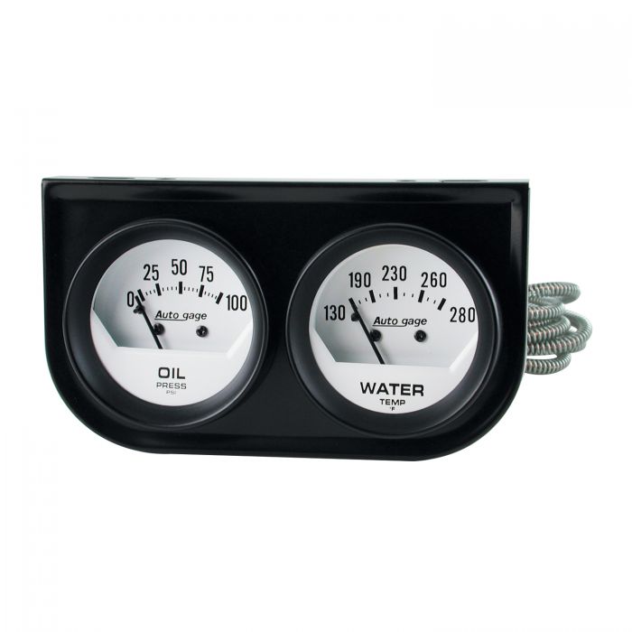 57.84 Autometer Gauge Console Oil Temperature/Water Pressure (2-1/16