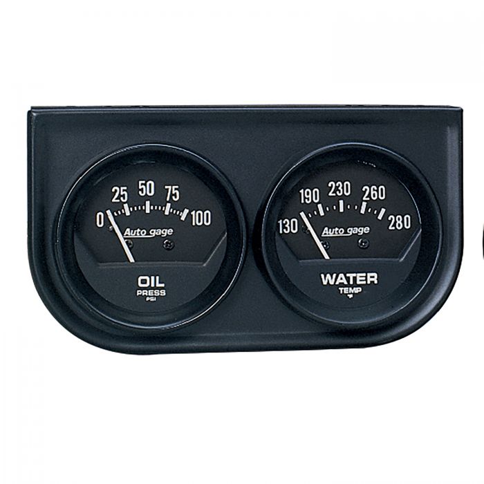 57.84 Autometer Gauge Console Oil Pressure/Water Temperature (2-1/16