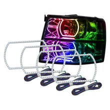 Load image into Gallery viewer, Oracle LED Headlight Halo Rings Chevy Silverado (2007-2013) [Square] Multicolored RGB - ColorSHIFT w/o Controller Alternate Image