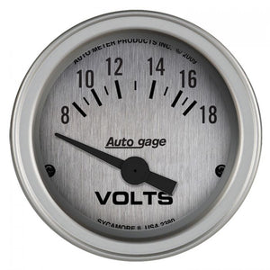 41.10 Autometer Air-Core Volt Meter Gauge (2-1/16", 8-18V) 2380 - Redline360